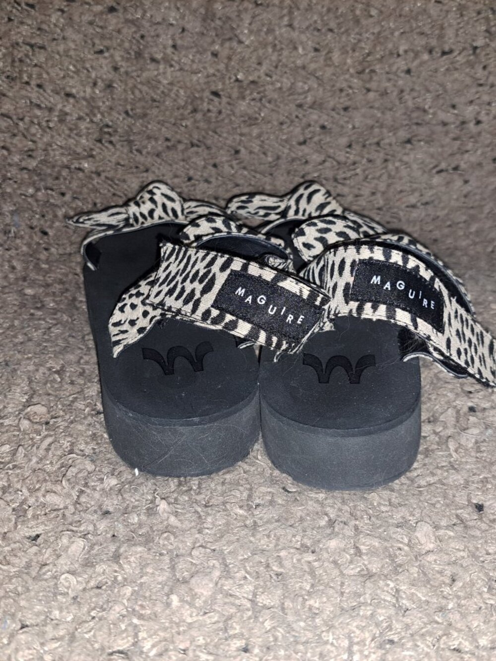 MAGUIRE-Marsala-Leopard Print Sandals-Ankle Wrap/Bows-Sz 39-NWOB - Picture 6 of 8